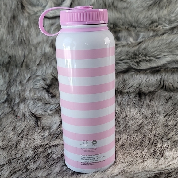 Sanrio Hello Kitty Pink Striped Bottle and Small Kitty Tote Bag - Picture 5 of 9